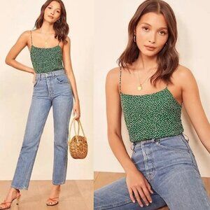 Green Floral Top from Reformation, size 4 (small)
